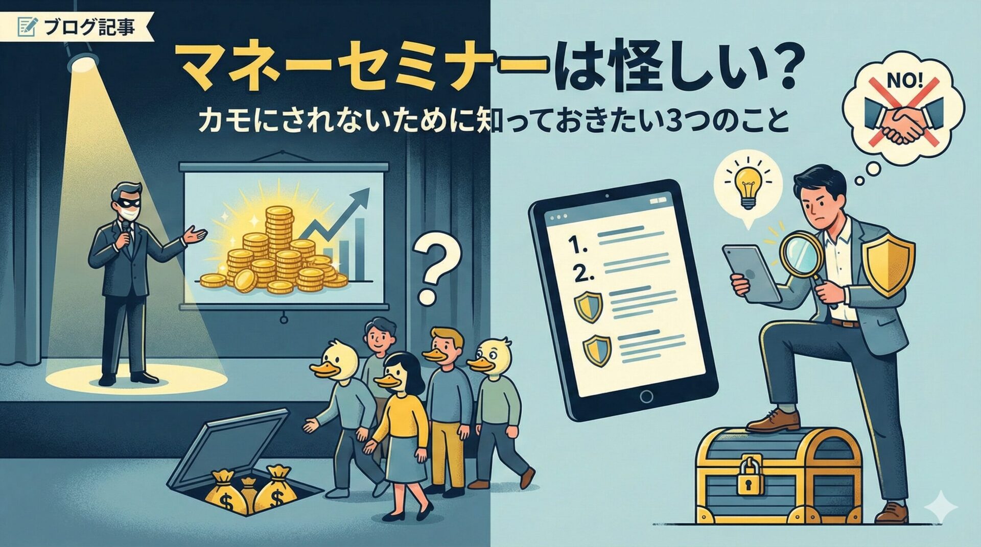 マネーセミナーは怪しい？カモにされないために知っておきたい3つのこと
