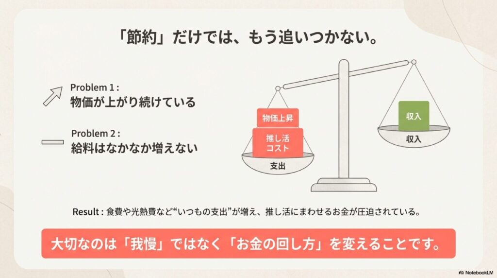 推し活を続けるには節約じゃ追いつかない!