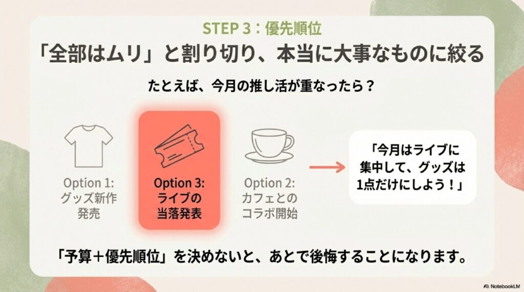 予算と優先順位を決める