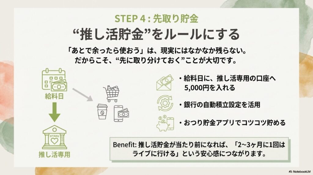 推し活貯金をしていく