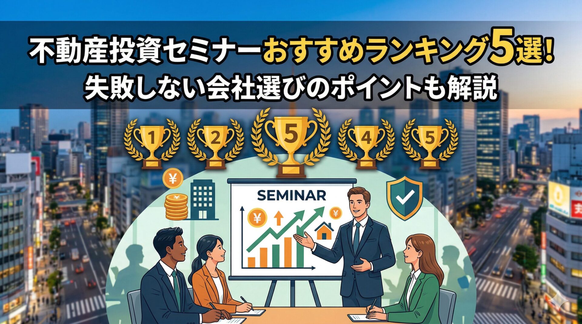 不動産投資セミナーおすすめランキング5選！失敗しない会社選びのポイントも解説