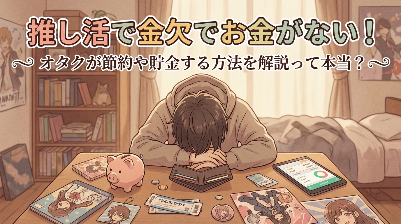 推し活で金欠でお金がない！オタクが節約や貯金する方法を解説