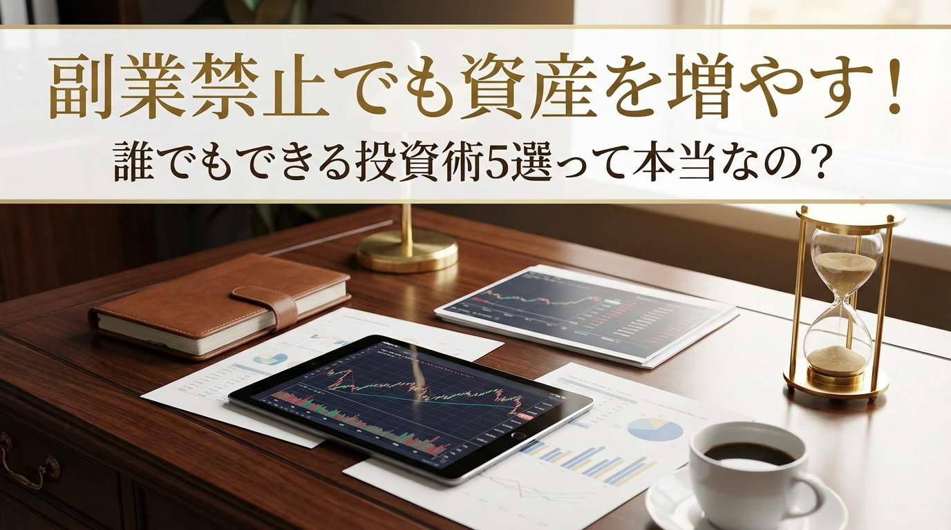 副業禁止でも資産を増やす！誰でもできる投資術5選を解説